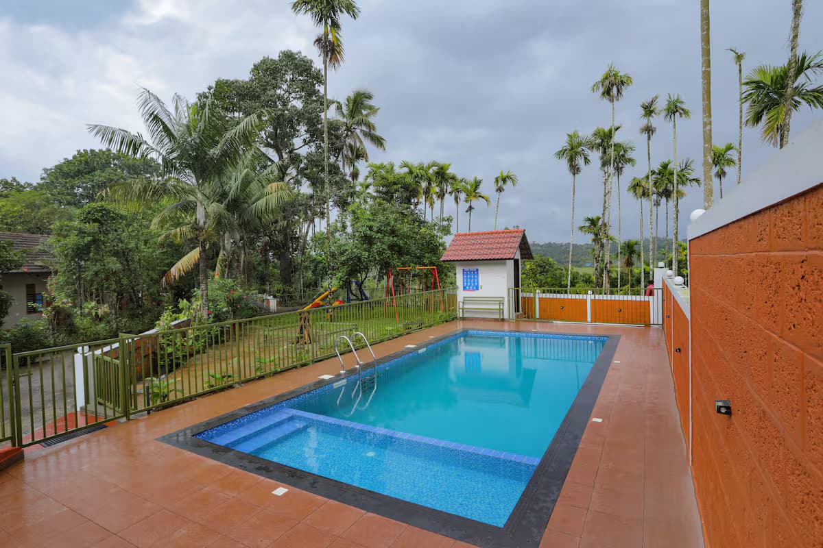 Outdoor Resort Swimming Pool In Wayanad